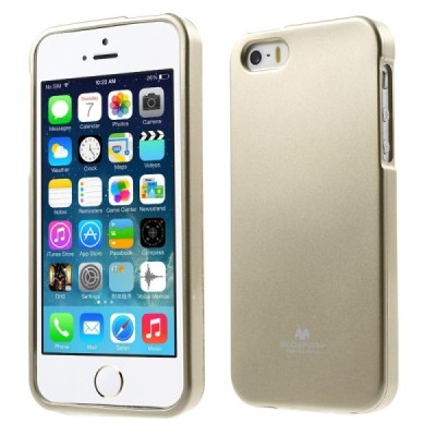Apple iPhone SE (5, 5s) auksinis Mercury kieto silikono (TPU) dėklas / Priedai.lt