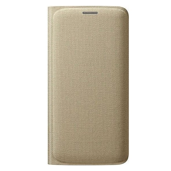 „Samsung“ Flip Wallet Cover atverčiamas dėklas - auksinis (Galaxy S6 Edge)