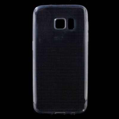 Samsung Galaxy S7 (G930) skaidrus (permatomas) kieto silikono TPU ploniausias pasaulyje pilkas dėklas / Priedai.lt