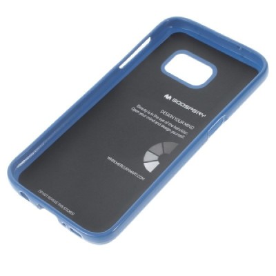 Samsung Galaxy S7 (G930) Mercury tamsiai mėlynas kieto silikono tpu dėklas - nugarėlė / Priedai.lt