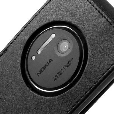 Klasikinis atverčiamas juodas Nokia Lumia 1020 dėklas (dėkliukas) / Priedai.lt