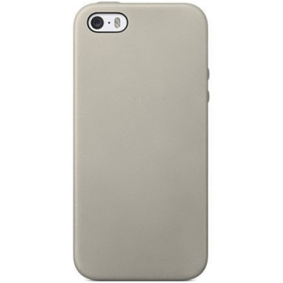 Apple iPhone SE (5, 5s) kieto silikono TPU smėlio (dramblio kaulo) spalvos dėklas - nugarėlė / Priedai.lt