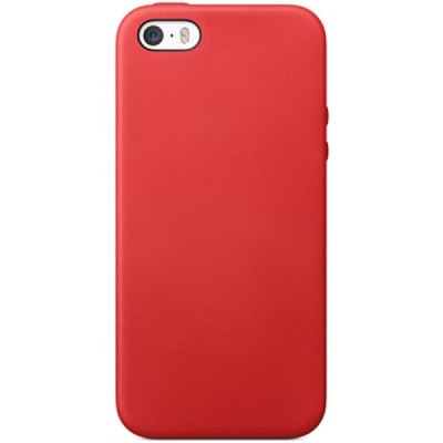 Apple iPhone SE (5, 5s) kieto silikono TPU raudonas dėklas - nugarėlė / Priedai.lt