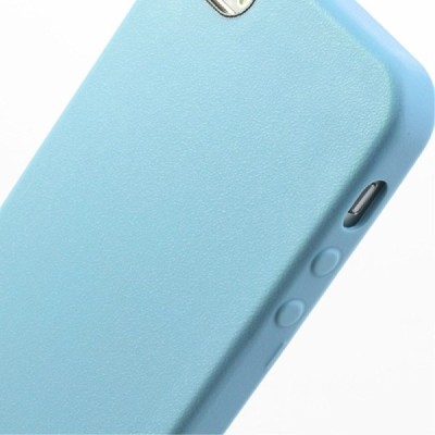Apple iPhone SE (5, 5s) kieto silikono TPU šviesiai mėlynas dėklas - nugarėlė / Priedai.lt