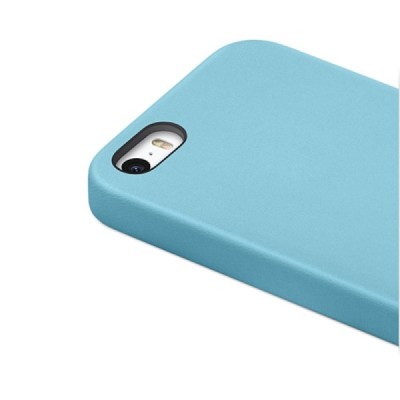 Apple iPhone SE (5, 5s) kieto silikono TPU šviesiai mėlynas dėklas - nugarėlė / Priedai.lt