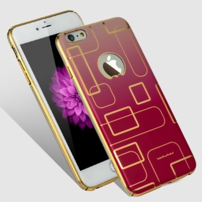 Apple iPhone 6s Plus „JLW“ Color Palette rožinis su auksiniais apvadais elegantiškas plastikinis dėklas / Priedai.lt