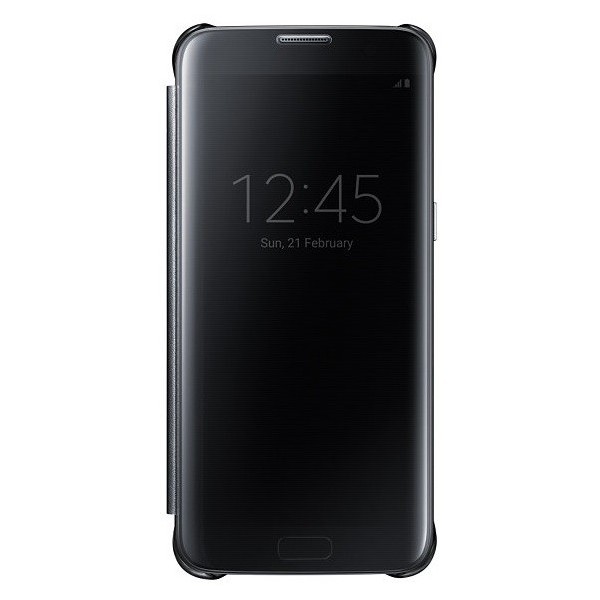 „Samsung“ Clear View Cover atverčiamas dėklas - juodas (Galaxy S7 Edge)