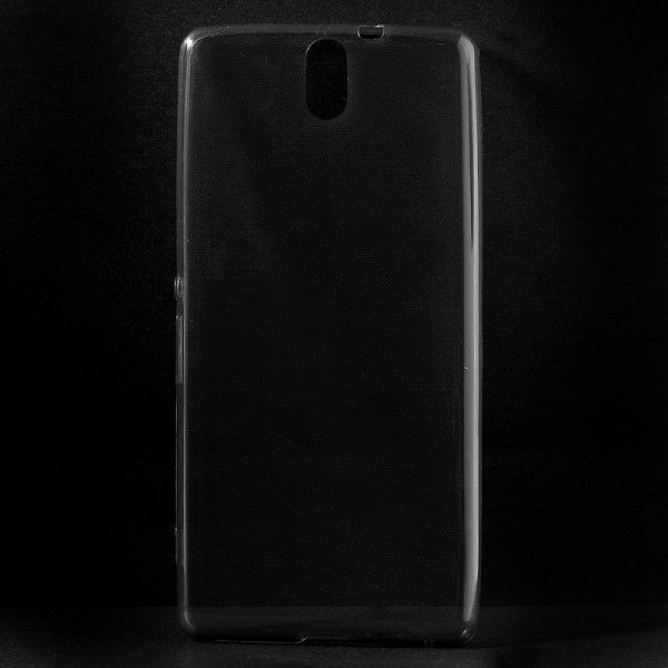 Ploniausias TPU skaidrus dėklas - pilkas (Xperia C5 Ultra)