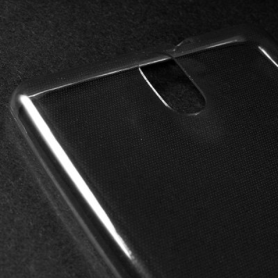 Sony Xperia C5 Ultra skaidrus (permatomas) kieto silikono TPU ploniausias pasaulyje pilkas dėklas / Priedai.lt
