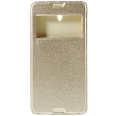Roar Noble atverčiamas Sony Xperia C5 Ultra auksinis odinis dėklas / Priedai.lt