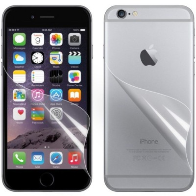 Apple iPhone 6s apsauginė skaidri ekrano plėvelė ir nugarėlės plėvelė / Priedai.lt