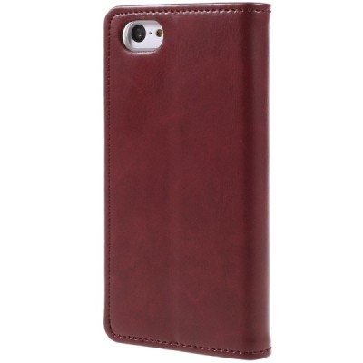 Mercury Blue Moon atverčiamas iPhone 5c bordo odinis dėklas - piniginė / Priedai.lt