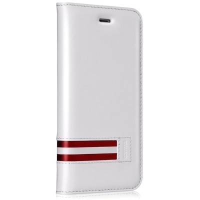 Prabangus „Comma“ odinis atverčiamas baltas Apple iPhone 6 Plus (6s Plus) dėklas / Priedai.lt