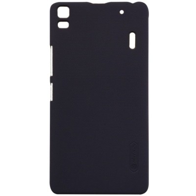 Lenovo K3 Note (A7000) Nillkin Frosted Shield juodas plastikinis dėklas + apsauginė ekrano plėvelė / Priedai.lt