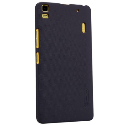 Lenovo K3 Note (A7000) Nillkin Frosted Shield juodas plastikinis dėklas + apsauginė ekrano plėvelė / Priedai.lt