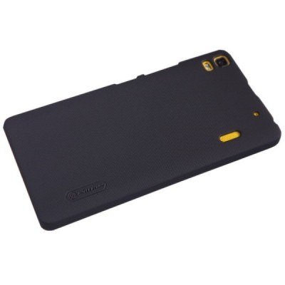 Lenovo K3 Note (A7000) Nillkin Frosted Shield juodas plastikinis dėklas + apsauginė ekrano plėvelė / Priedai.lt