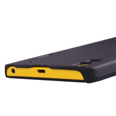 Lenovo K3 Note (A7000) Nillkin Frosted Shield juodas plastikinis dėklas + apsauginė ekrano plėvelė / Priedai.lt