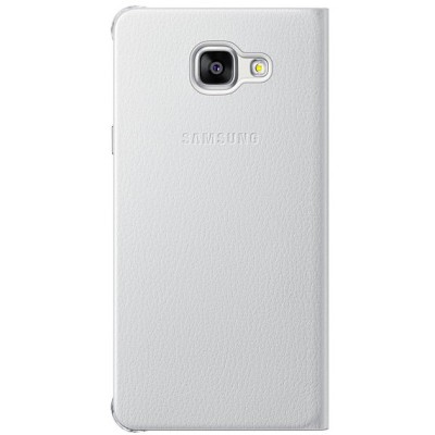 Samsung Galaxy A5 (2016) A510 originalus Flip Wallet Cover atverčiamas baltas odinis dėklas - piniginė / Priedai.lt
