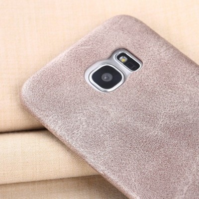 „X-Level“ Vintage Samsung Galaxy S7 Edge G935F smėlio (dramblio kaulo) spalvos odinis dėklas - nugarėlė / Priedai.lt
