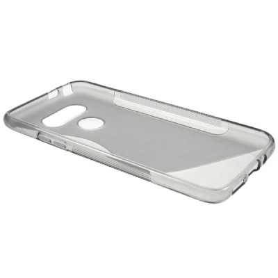 LG G5 kieto silikono TPU skaidrus pilkas dėklas - nugarėlė / Priedai.lt