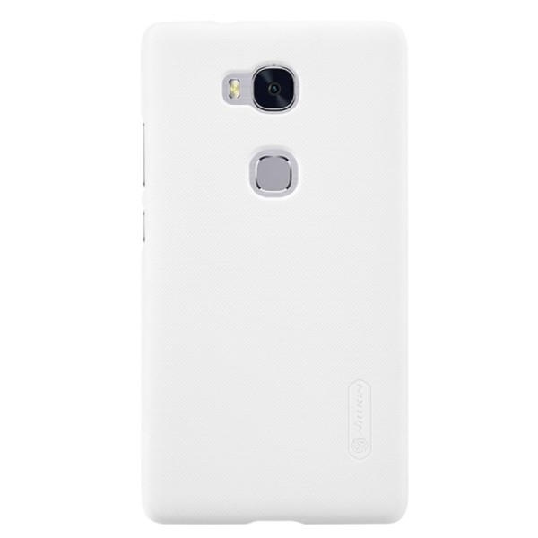 „Nillkin“ Frosted Shield dėklas - baltas + apsauginė ekrano plėvelė (Honor 5X)