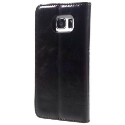 Samsung Galaxy S7 Edge (G935) „CaseMe“ solidus atverčiamas juodas odinis dėklas - knygutė / Priedai.lt