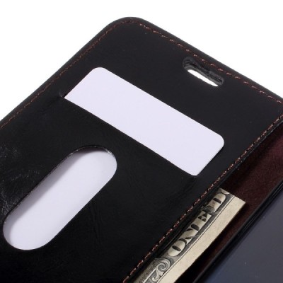 Samsung Galaxy S7 Edge (G935) „CaseMe“ solidus atverčiamas juodas odinis dėklas - knygutė / Priedai.lt