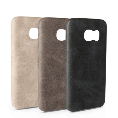 „USAMS“ Slim Leather Samsung Galaxy S7 G930F rudas odinis dėklas - nugarėlė / Priedai.lt
