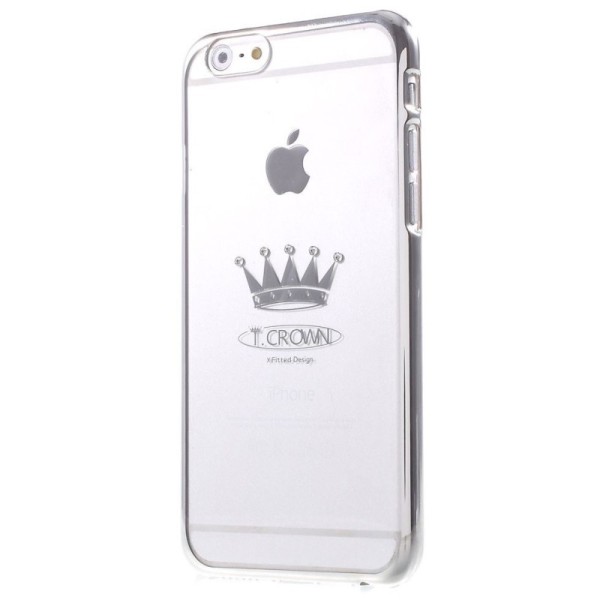 „X-Fitted“ Crown Swarovski dėklas - sidabrinis (iPhone 6 / 6S)