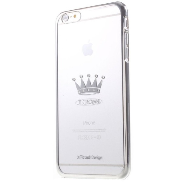 „X-Fitted“ Crown Swarovski dėklas - sidabrinis (iPhone 6 Plus / 6s Plus)