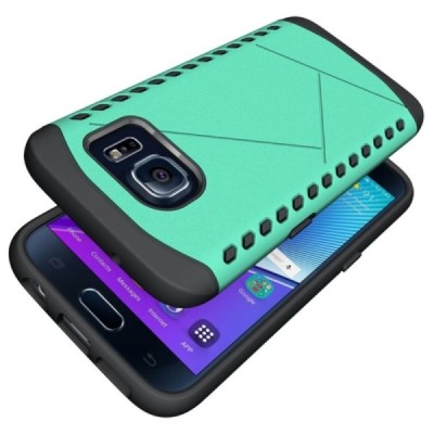 Sustiprintos apsaugos Samsung Galaxy S7 G930 mėtinis kieto silikono (TPU) ir plastiko dėklas / Priedai.lt