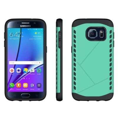 Sustiprintos apsaugos Samsung Galaxy S7 G930 mėtinis kieto silikono (TPU) ir plastiko dėklas / Priedai.lt