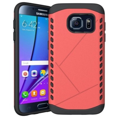 Sustiprintos apsaugos Samsung Galaxy S7 G930 raudonas kieto silikono (TPU) ir plastiko dėklas / Priedai.lt
