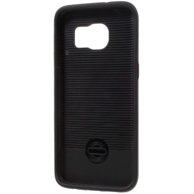 Sustiprintos apsaugos Samsung Galaxy S7 edge G935 juodas kieto silikono (TPU) ir plastiko dėklas / Priedai.lt