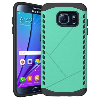 Sustiprintos apsaugos Samsung Galaxy S7 edge G935 mėtinis kieto silikono (TPU) ir plastiko dėklas / Priedai.lt