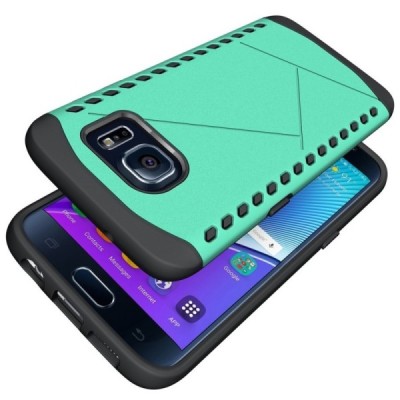 Sustiprintos apsaugos Samsung Galaxy S7 edge G935 mėtinis kieto silikono (TPU) ir plastiko dėklas / Priedai.lt