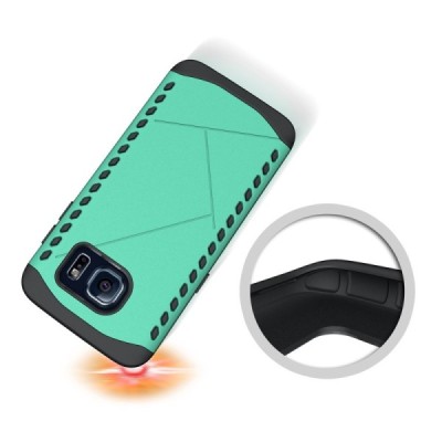 Sustiprintos apsaugos Samsung Galaxy S7 edge G935 mėtinis kieto silikono (TPU) ir plastiko dėklas / Priedai.lt