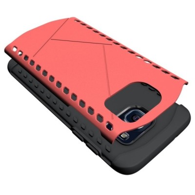 Sustiprintos apsaugos Samsung Galaxy S7 edge G935 raudonas kieto silikono (TPU) ir plastiko dėklas / Priedai.lt