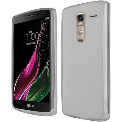 LG Zero (H650E) skaidrus (permatomas), pilkas kieto silikono TPU ploniausias pasaulyje bespalvis dėklas / Priedai.lt
