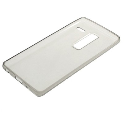 LG Zero (H650E) skaidrus (permatomas), pilkas kieto silikono TPU ploniausias pasaulyje bespalvis dėklas / Priedai.lt