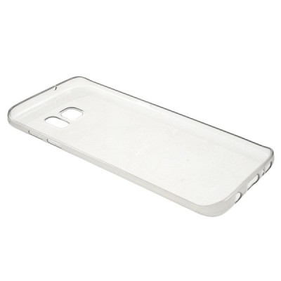Samsung Galaxy S7 Edge (G935) skaidrus (permatomas), pilkas kieto silikono TPU ploniausias pasaulyje bespalvis dėklas / Priedai.