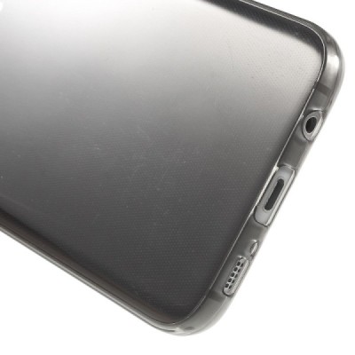 Samsung Galaxy S7 Edge (G935) skaidrus (permatomas), pilkas kieto silikono TPU ploniausias pasaulyje bespalvis dėklas / Priedai.