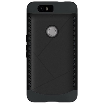 Sustiprintos apsaugos Samsung Huawei Nexus 6P juodas kieto silikono (TPU) ir plastiko dėklas / Priedai.lt