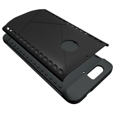 Sustiprintos apsaugos Samsung Huawei Nexus 6P juodas kieto silikono (TPU) ir plastiko dėklas / Priedai.lt