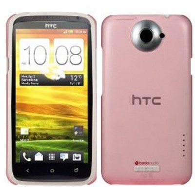 HTC One X skaidrus rožinis dėklas / Priedai.lt