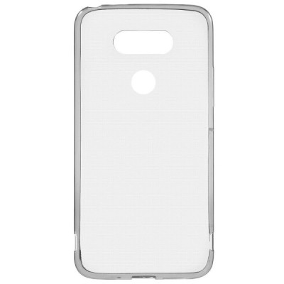 LG G5 (H850) skaidrus (permatomas) kieto silikono TPU ploniausias pasaulyje pilkas dėklas / Priedai.lt