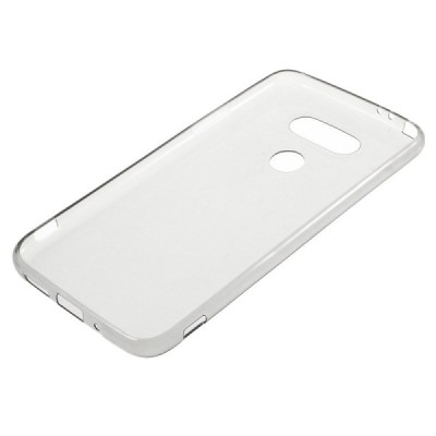 LG G5 (H850) skaidrus (permatomas) kieto silikono TPU ploniausias pasaulyje pilkas dėklas / Priedai.lt