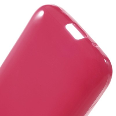 Samsung Galaxy Young 2 (G130) kieto silikono TPU tamsiai rožinis dėklas - nugarėlė / Priedai.lt