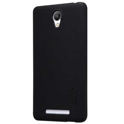Xiaomi Redmi Note 2 Nillkin Frosted Shield juodas plastikinis dėklas + apsauginė ekrano plėvelė / Priedai.lt