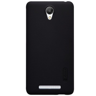 Xiaomi Redmi Note 2 Nillkin Frosted Shield juodas plastikinis dėklas + apsauginė ekrano plėvelė / Priedai.lt
